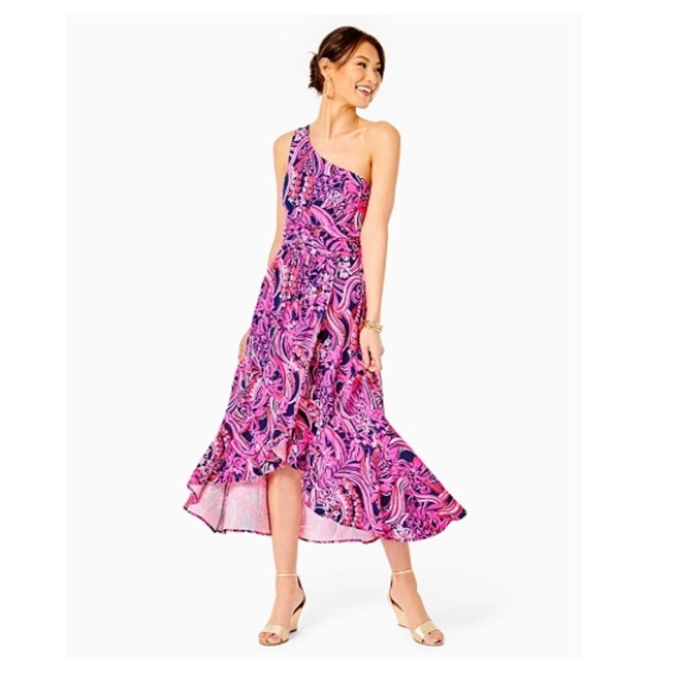 Lilly Pulitzer Monaco one shoulder dress size s small